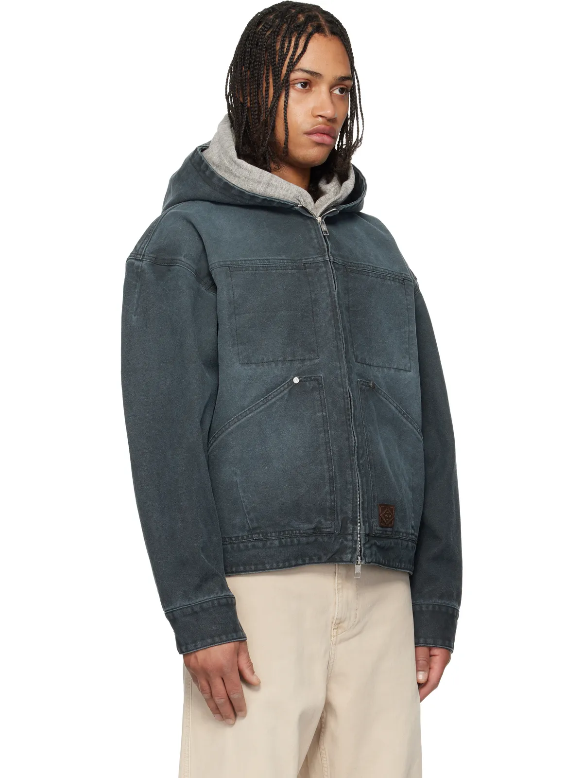 WOOYOUNGMI Hood Dyed ジャケット - 画像2