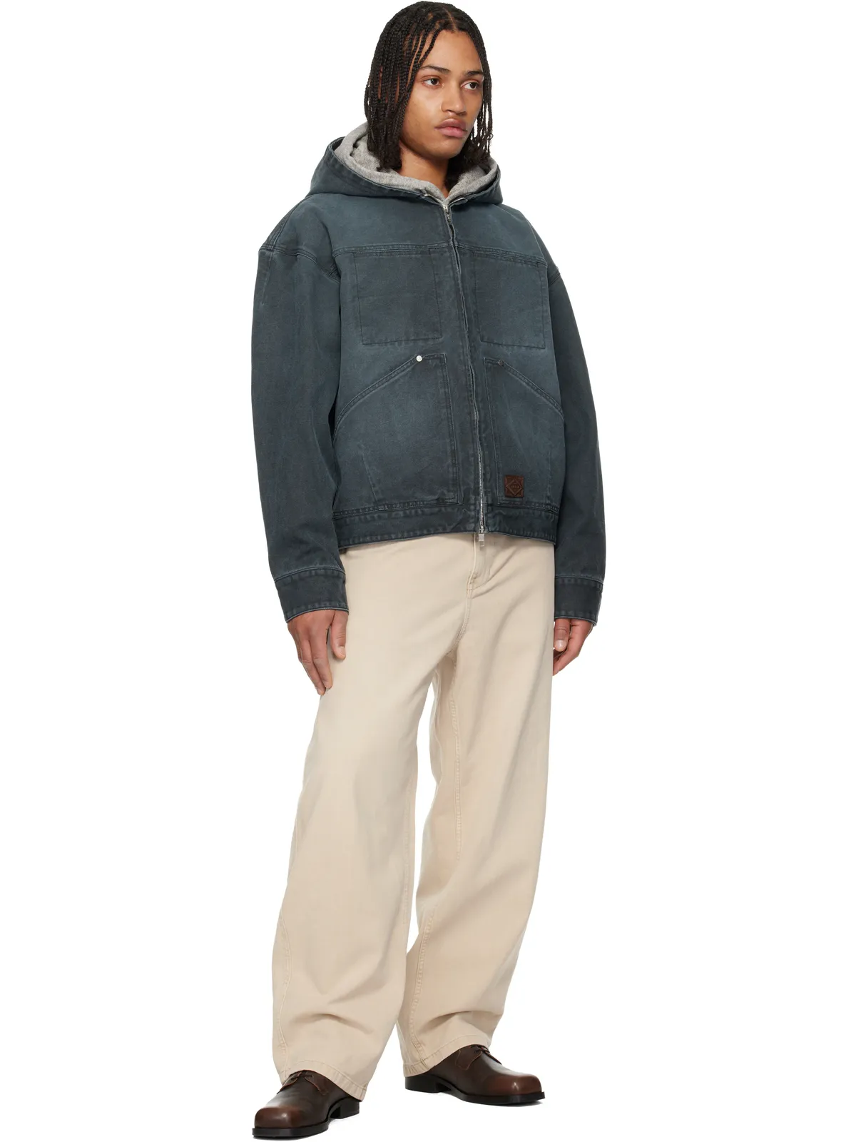 WOOYOUNGMI Hood Dyed ジャケット - 画像4