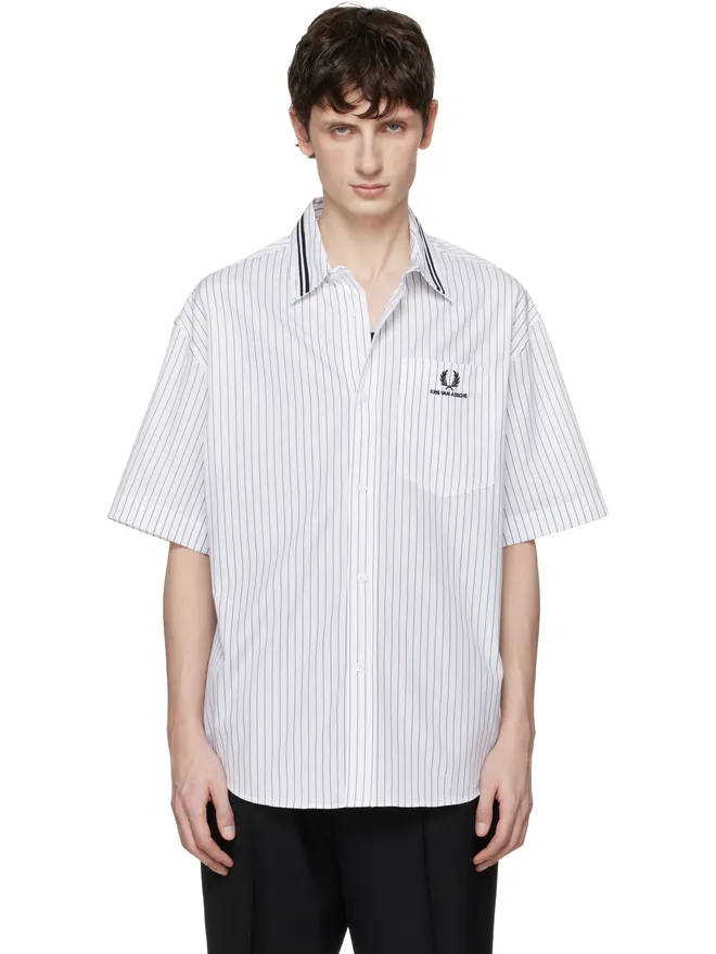 Fred Perry Fred Perry Kris Van Asscheエディション ピンストライプ 半袖シャツの商品画像