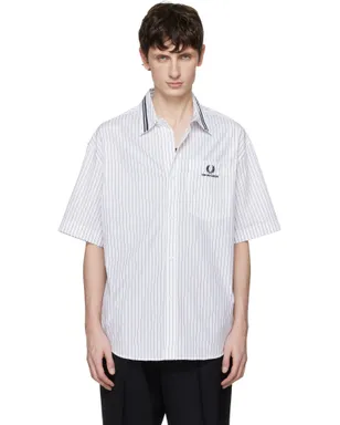 Fred Perry Kris Van Asscheエディション ピンストライプ 半袖シャツ - サムネイル1