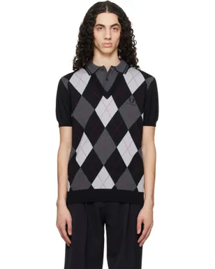 Fred Perry Kris Van Asscheエディション アーガイル ニットポロシャツ - サムネイル1