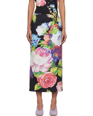 Moschino Printed ストレッチコットン ミディアムスカート - サムネイル1