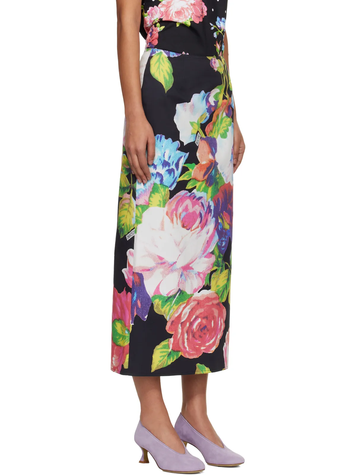 Moschino Printed ストレッチコットン ミディアムスカート - 画像2