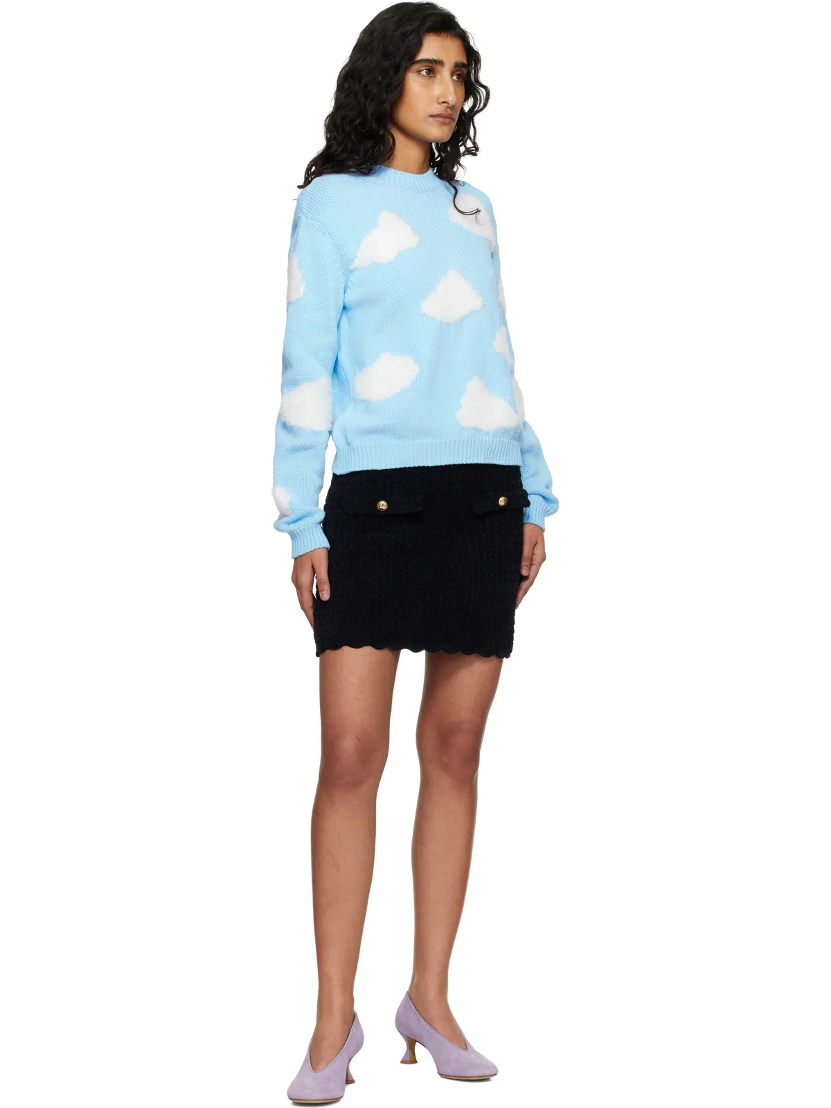 Moschino Archive Cloud オーガニックコットン ブレンド セーター - 画像4