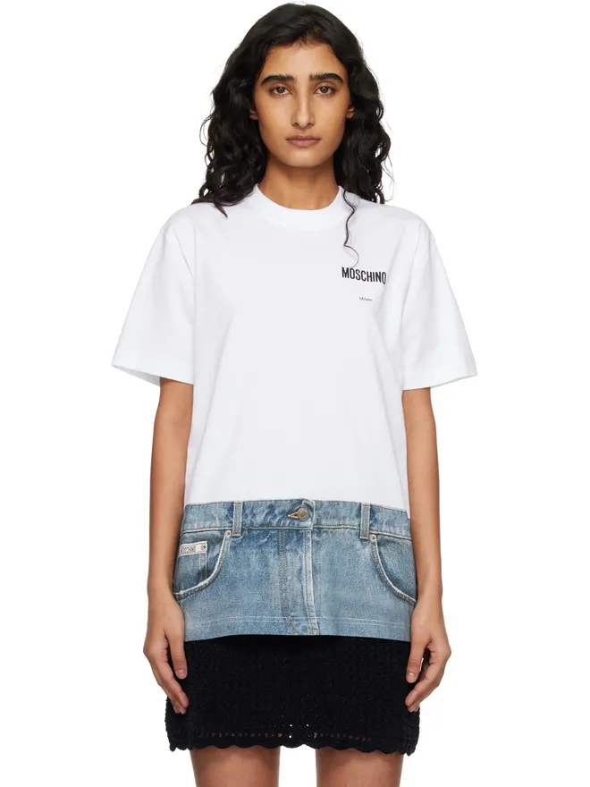 Moschino Moschino オーガニックコットン ジャージ プリントTシャツの商品画像