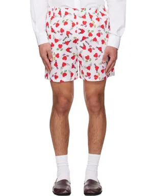 Moschino ライトウェイト コットンポプリン プリント ショートパンツ - サムネイル1