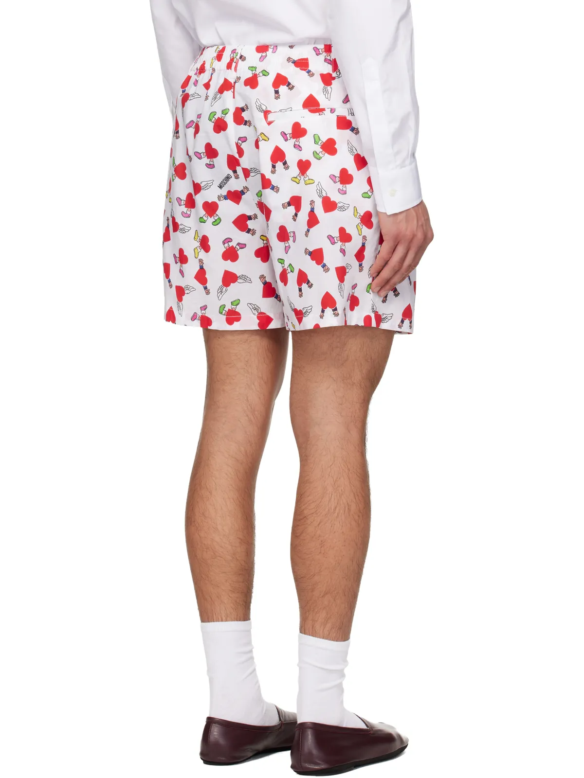 Moschino ライトウェイト コットンポプリン プリント ショートパンツ - 画像3