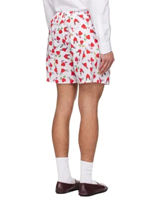 Moschino ライトウェイト コットンポプリン プリント ショートパンツ - サムネイル3