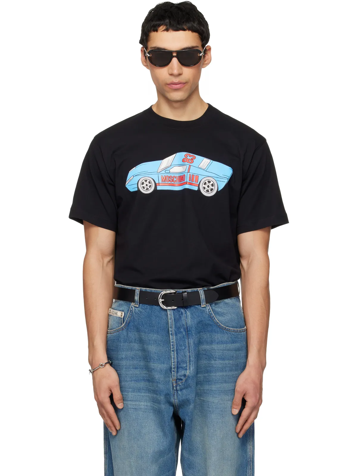 Moschino オーガニックコットン ジャージ プリントTシャツ - 画像1