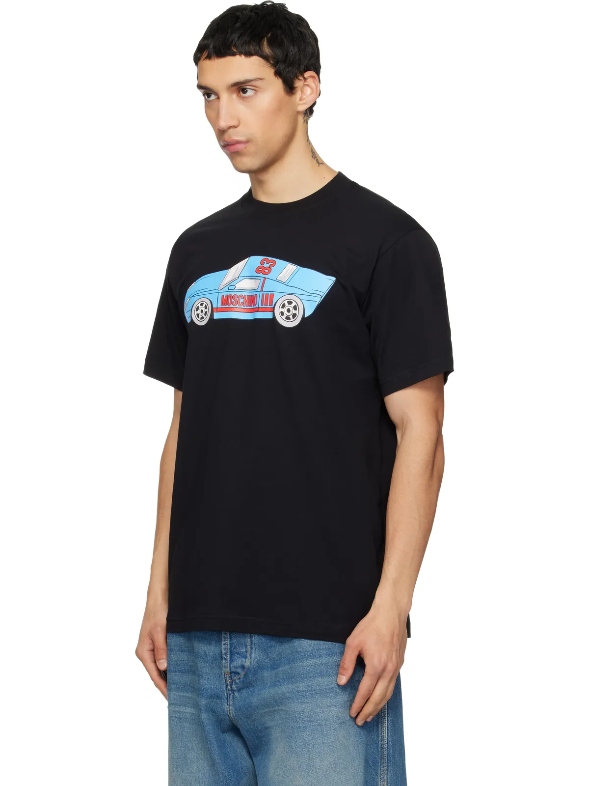 Moschino オーガニックコットン ジャージ プリントTシャツ - 画像4