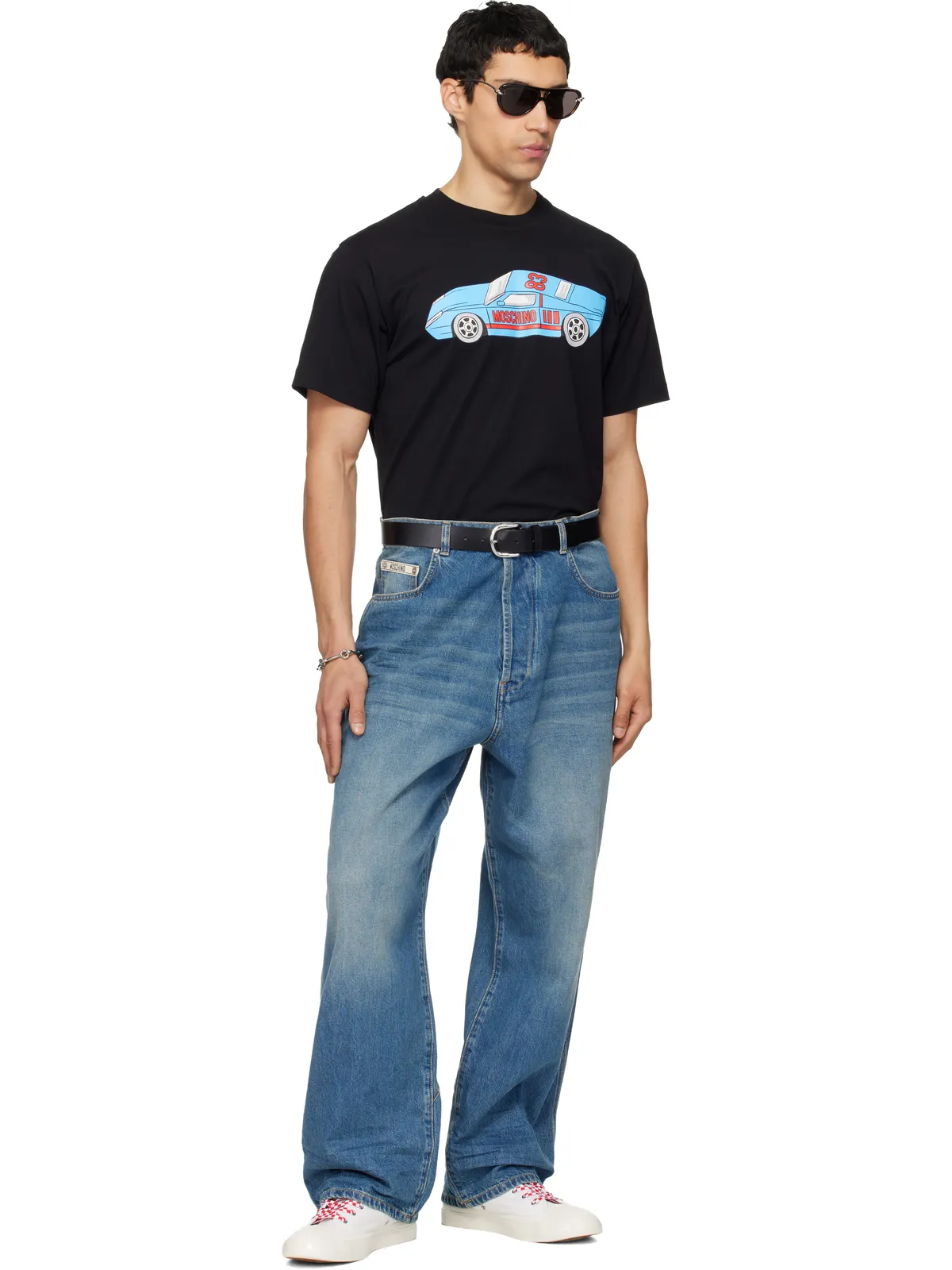 Moschino オーガニックコットン ジャージ プリントTシャツ - 画像5