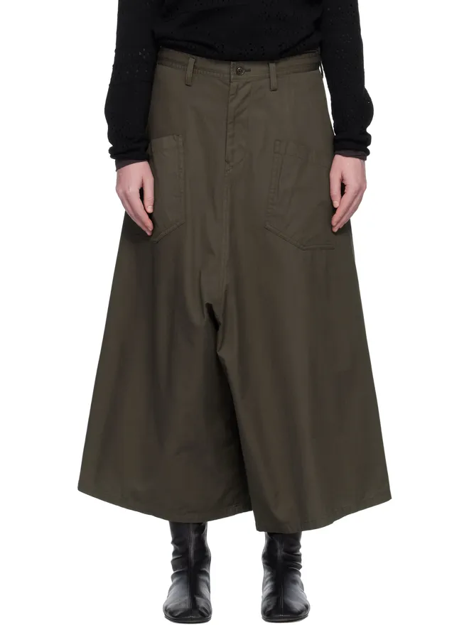 Y's Y's コットンツイル ドロップ フレアパンツの商品画像