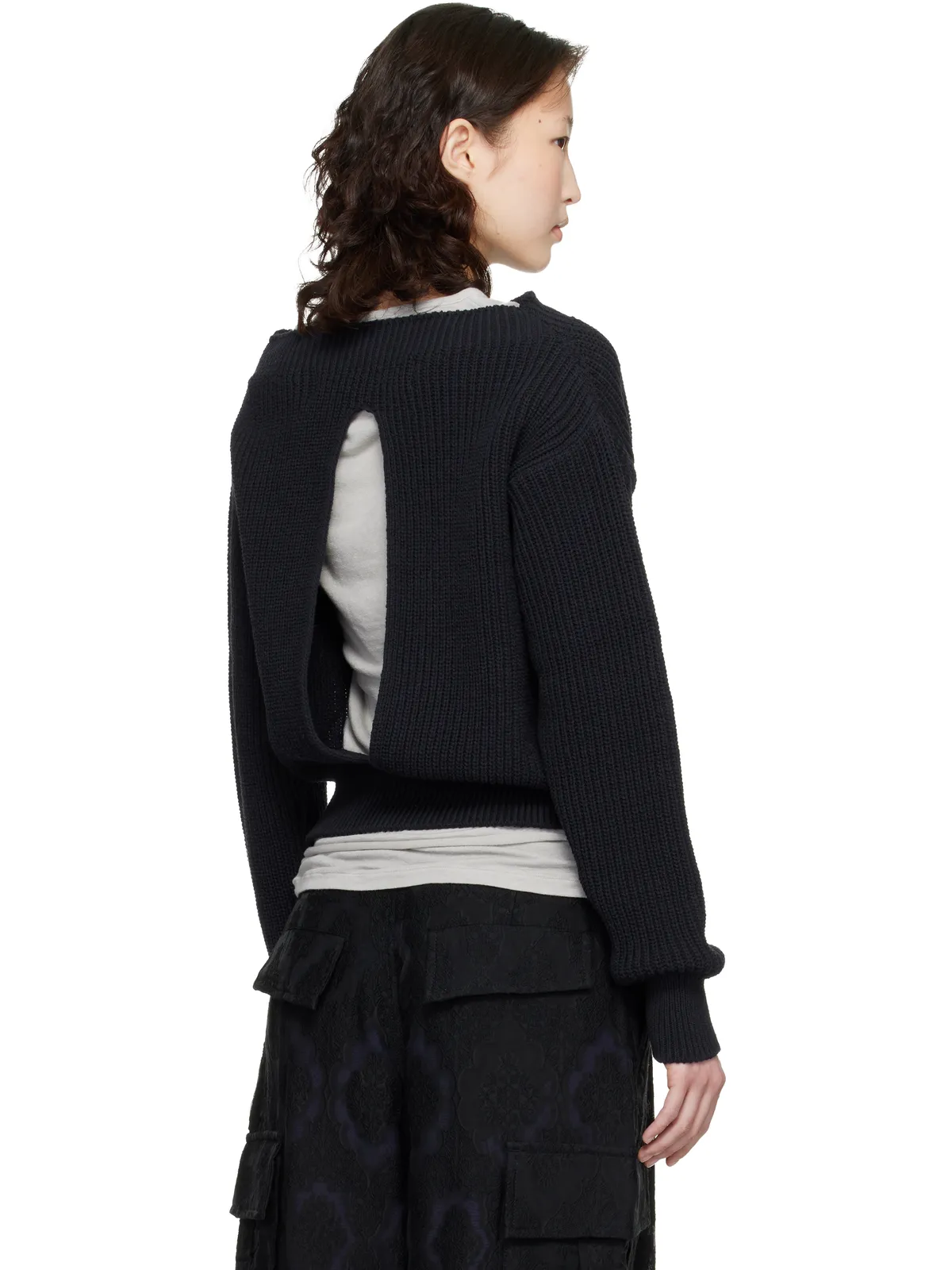 OPEN YY Badge Applique Knit プルオーバーセーター - 画像3