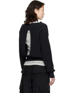 OPEN YY Badge Applique Knit プルオーバーセーター - サムネイル3