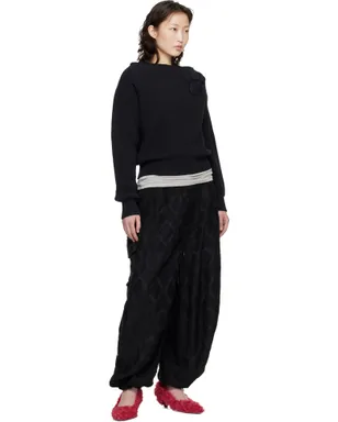OPEN YY Badge Applique Knit プルオーバーセーター - サムネイル4