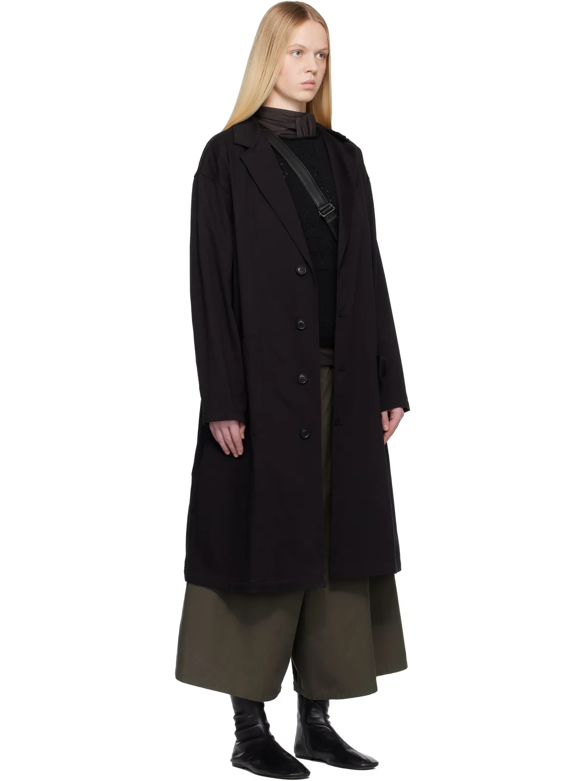 Y's Left Hanging Collar コート - 画像2