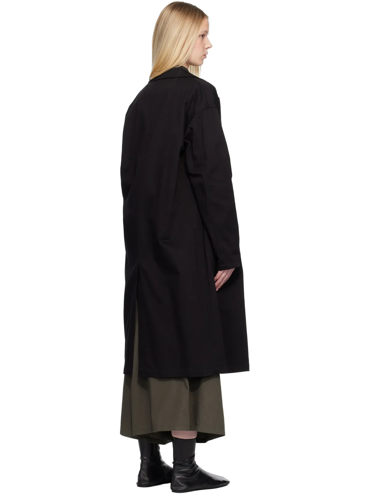 Y's Left Hanging Collar コート - 画像3