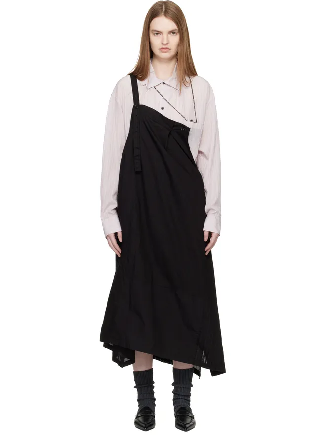 Y's Y's タック ショルダーストラップ ミディアムスカートの商品画像
