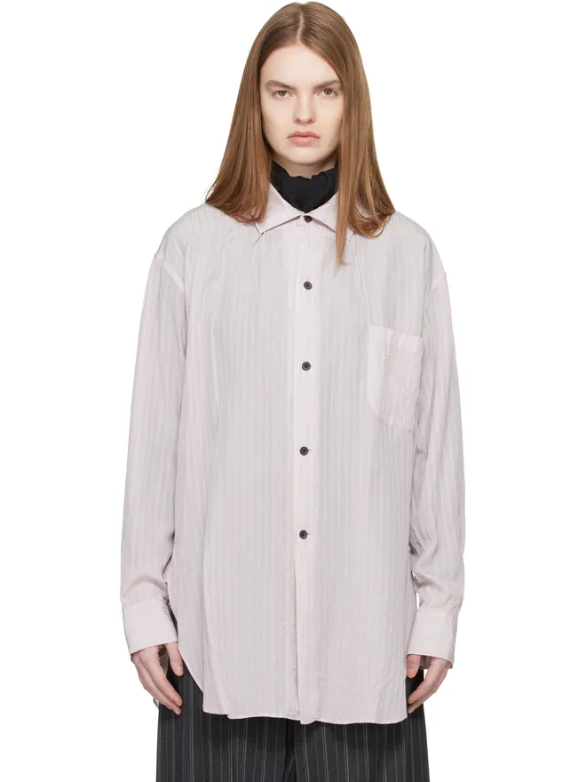 Y's Y's Square-Collar セルロース ストライプ シャツの商品画像
