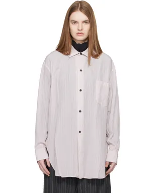 Y's Square-Collar セルロース ストライプ シャツ - サムネイル1