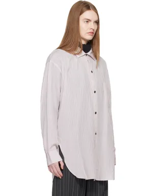Y's Square-Collar セルロース ストライプ シャツ - サムネイル2