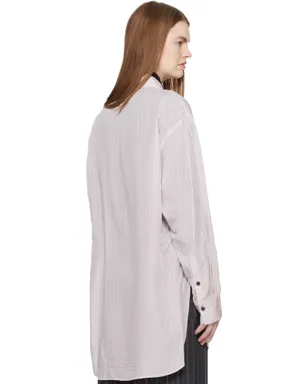Y's Square-Collar セルロース ストライプ シャツ - サムネイル3