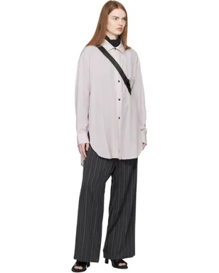 Y's Square-Collar セルロース ストライプ シャツ - サムネイル4