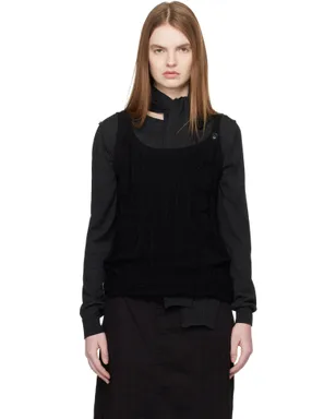 Y's Solid Knit Arranged Strap タンクトップ - サムネイル1