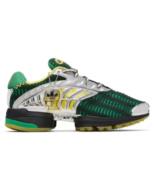 adidas Originals Brain Deadエディション グリーン＆シルバー Climacool 2 スニーカー - サムネイル1