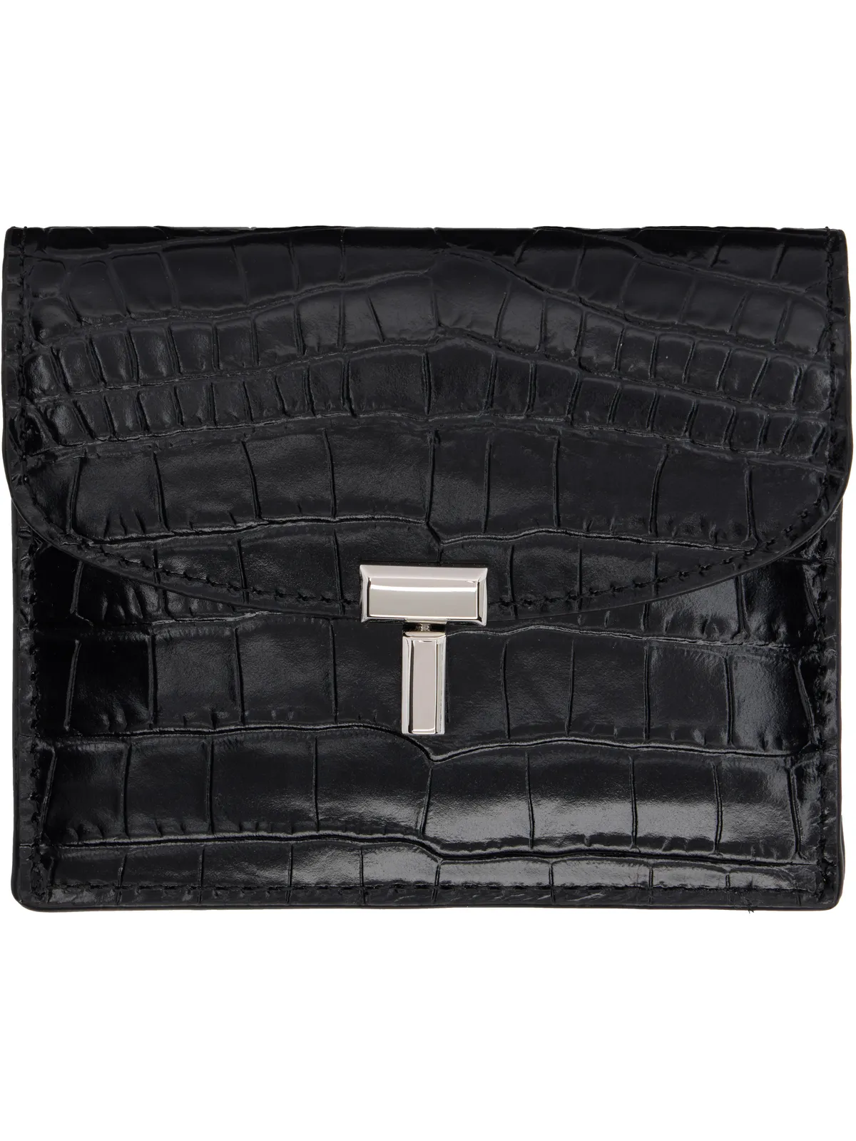 TOTEME T-Lock Croco-Embossed カードケース - 画像1