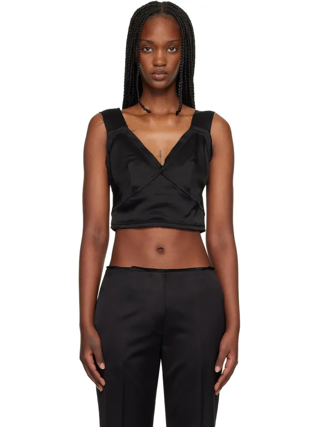 TOTEME TOTEME クロップド サテン トップスの商品画像