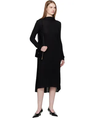 TOTEME ブラック シャープ クロコエンボス ウェッジ ヒール - サムネイル5