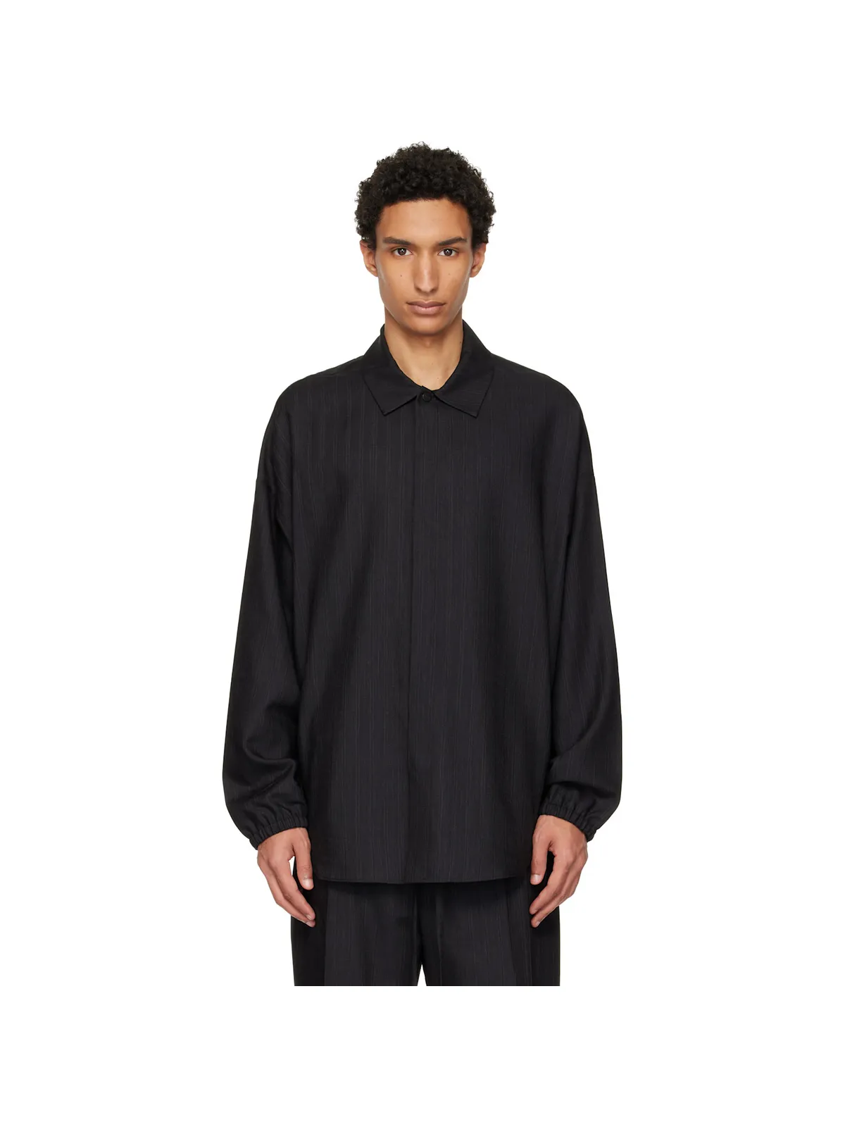 Fear of God ストライプ ウール エラスティックカフ シャツ - 画像1
