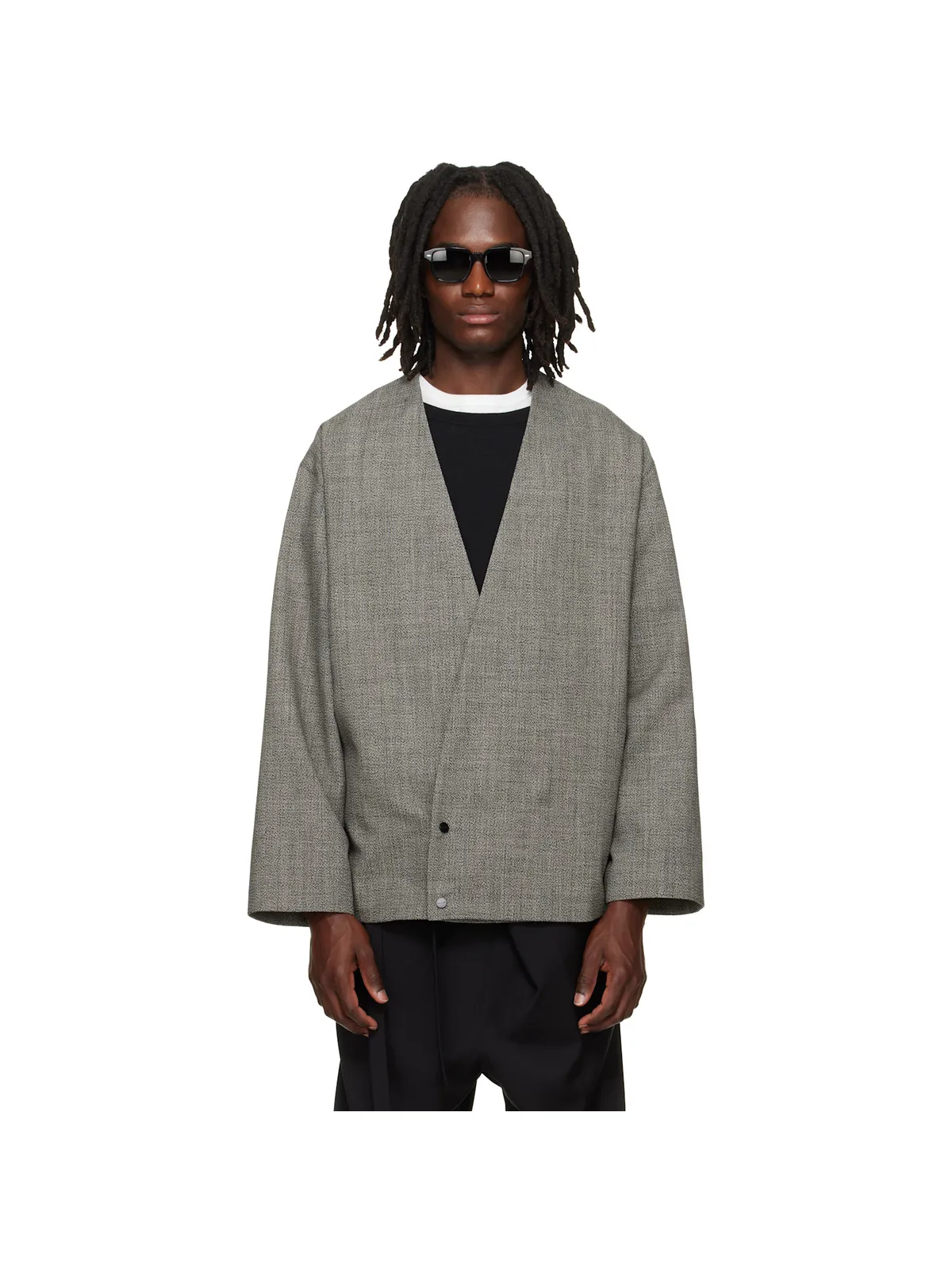 Fear of God Relaxed Cropped Lapelless テーラードジャケット - 画像1