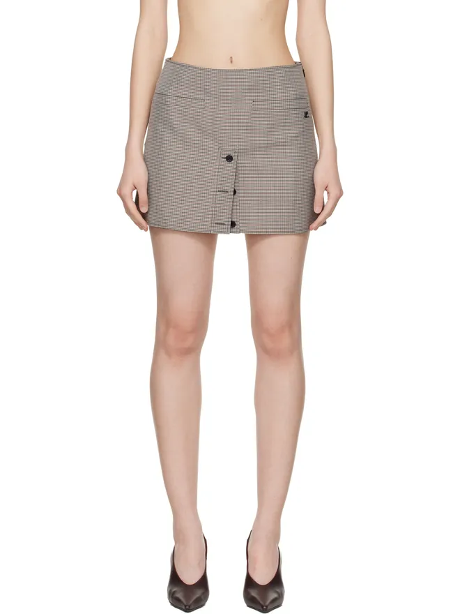 Courrèges Courrèges Houndstooth ボタン ミニスカートの商品画像