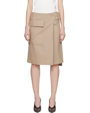 Courrèges Utility Buckle コットン ミディアムスカート - サムネイル1