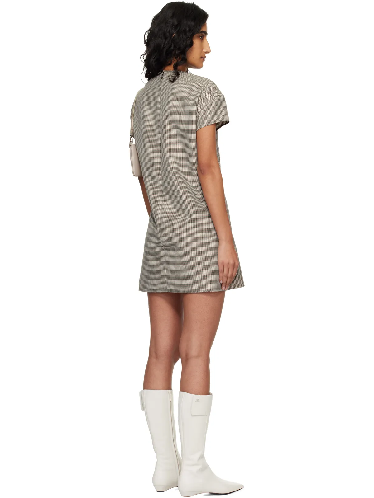 Courrèges Heritage 千鳥格子 ミニワンピース - 画像3