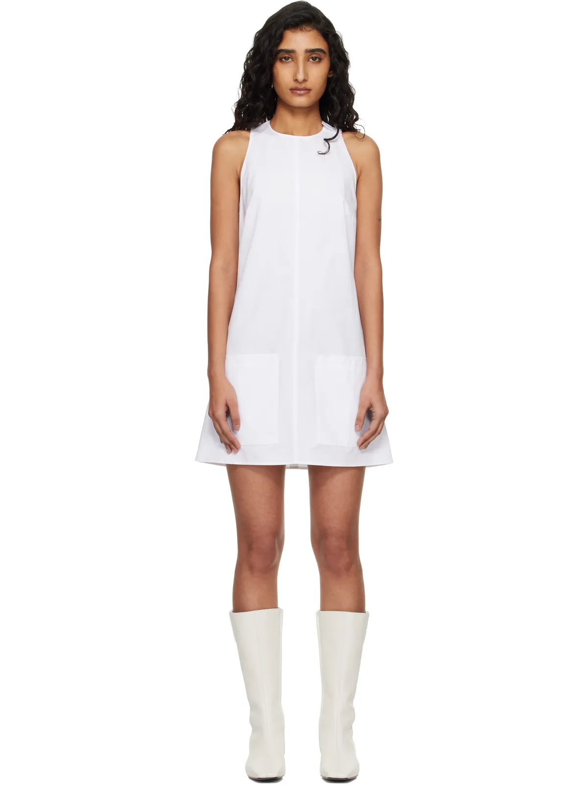 Courrèges Heritage ノースリーブ ポプリン ミニワンピース - 画像1