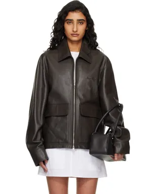 Courrèges 2-Pocket レザージャケット - サムネイル1