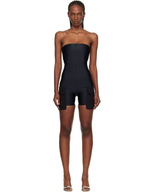 Courrèges 2-Pocket ジャージ ビスチェ ロンパース - サムネイル1