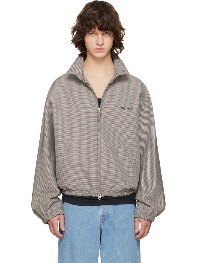 Courrèges Courrèges 千鳥格子 ジップアップ ボンバージャケットの商品画像
