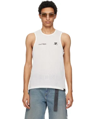 Courrèges プリント メッシュ タンクトップ - サムネイル1
