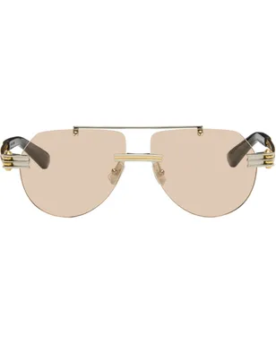 Bottega Veneta メタル パイロット ナビゲーター サングラス - サムネイル1