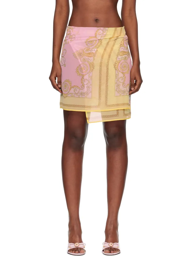VERSACE VERSACE プリント フーラード カバーアップ スカートの商品画像