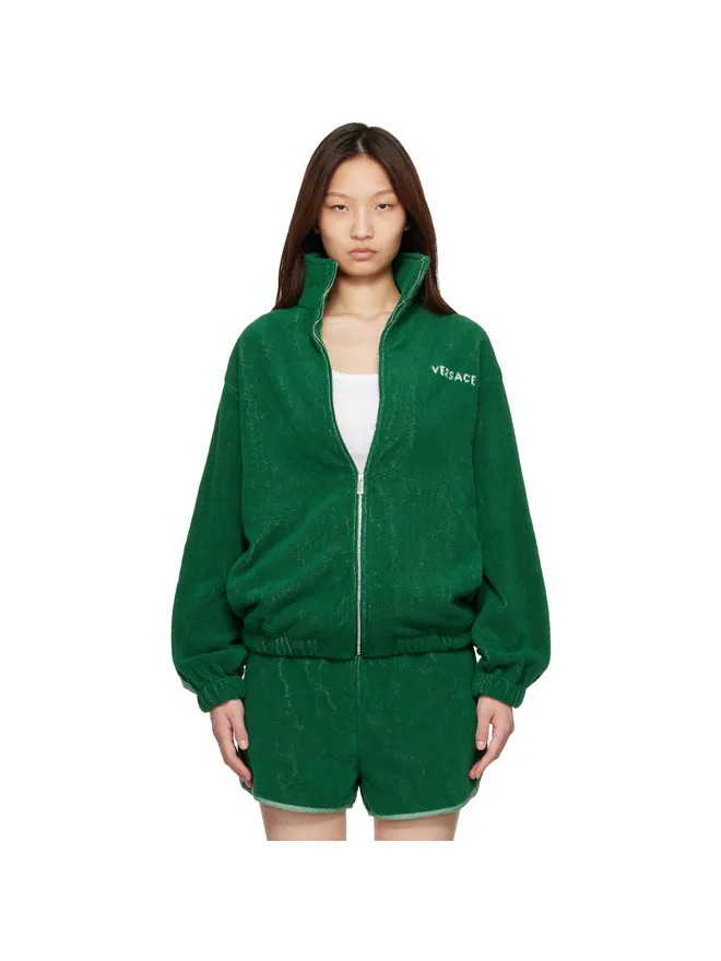 VERSACE VERSACE Cotton-Terry ジャカード ジップアップジャケットの商品画像