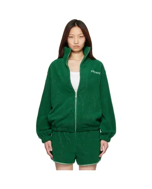 VERSACE Cotton-Terry ジャカード ジップアップジャケット - サムネイル1