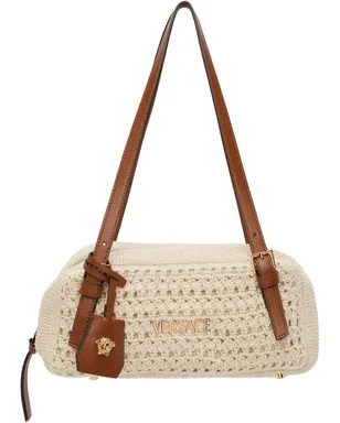 VERSACE Versace Tag Raffia Bowling バッグ - サムネイル1