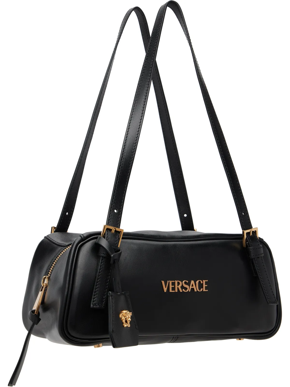 VERSACE 'Versace Tag' Nappa Bowling バッグ - 画像2