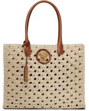 VERSACE ラージ 'La Medusa' ラフィア トートバッグ - サムネイル1