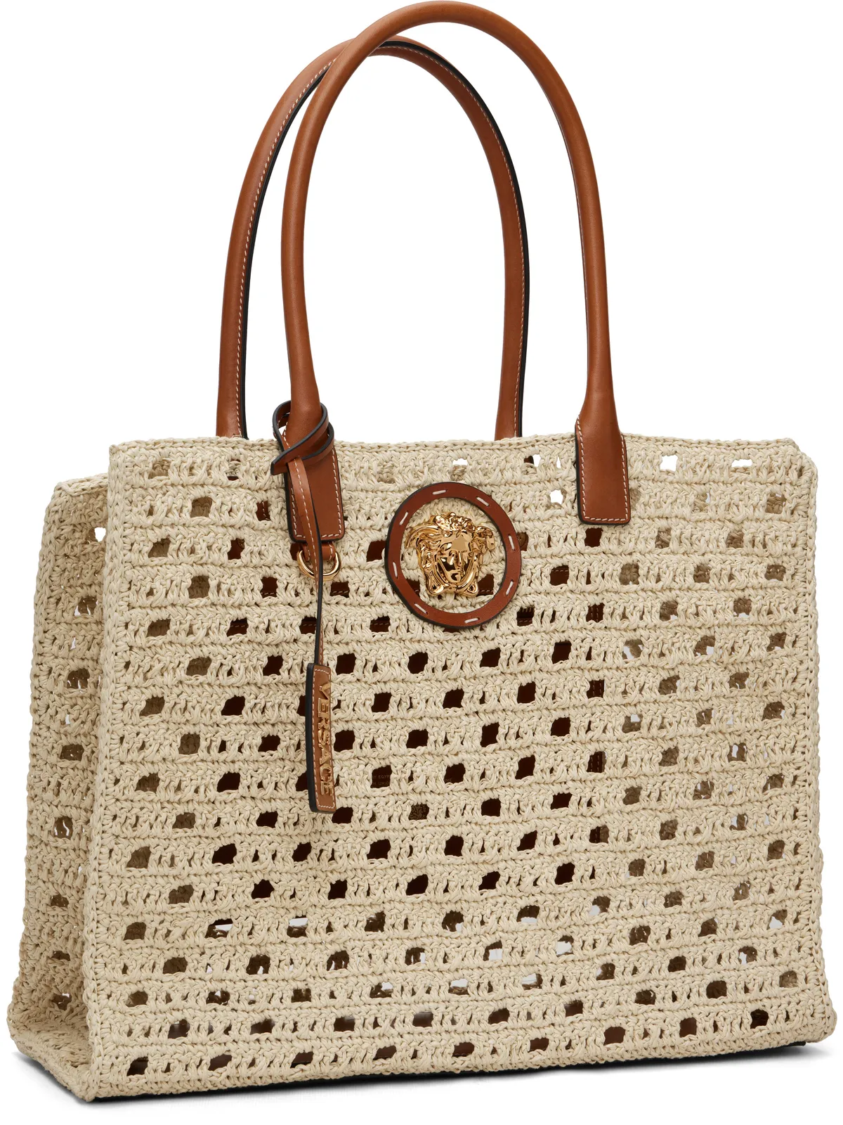 VERSACE ラージ 'La Medusa' ラフィア トートバッグ - 画像2